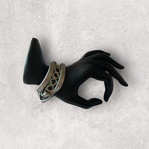 Adjustable Faux Leather Infinity‎ Symbol Bracelet, Silver